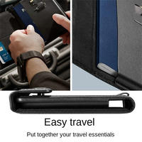 Organizador de Documentos de Viaje de Piel Sintética de Lujo con Protección Antimagnetización, Accesorios de Viaje para Hombre