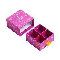 Boîte cadeau en papier personnalisée avec inserts, boîte d'emballage pour biscuits et bonbons à 4 compartiments avec impression de logo en couleur