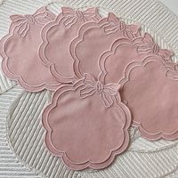 Serviette de table carrée brodée personnalisable de qualité commerciale, faite à la main, pour restaurants haut de gamme, hôtels de luxe (100% lin)