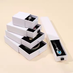 Biểu Tượng Tùy Chỉnh Kraft Giấy Hộp Đồ Trang Sức Với Các Tông Trượt Đá Cẩm Thạch Vòng Cổ Ngăn Kéo-Nhung Bọt Chèn Thanh Lịch Trượt Thiết Kế - Product Image 5