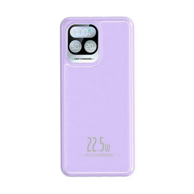New Slim 10000mAh Powerbank 22.5W Fast Charging LED Display 20000mAh Power Banks PD20W Double USB-C USB-A Output Charger