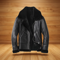 Veste décontractée pour homme en véritable peau de mouton, patchwork, broderie, col rabattu en fourrure, grandes poches, doublure en satin, imperméable