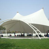 Tentes sur le toit en PVC de haute qualité, bâche à membrane architecturale enduite de protection solaire imperméable extérieure d'usine chinoise