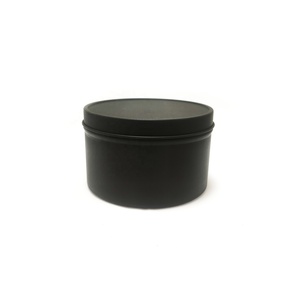 Boîte en fer blanc noir mat vide en gros, impression personnalisée, boîte en fer blanc vide noire 400g avec couvercle, prix compétitif - Product Image 3
