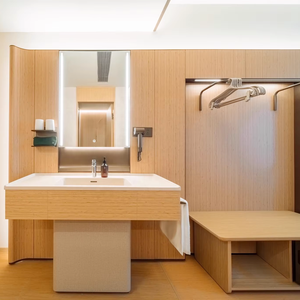 आधुनिक मेलामाइन बोर्ड परियोजना अनुकूलित लक्जरी लकड़ी के पांच सितारा होटल बेडरूम फर्नीचर सेट निर्माता होटल कक्ष फर्नीचर - Product Image 4