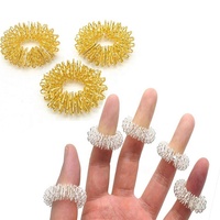 Anneau de massage des doigts pour la stimulation des points d'acupuncture corporels, ressort d'acupression manuelle pour améliorer la circulation sanguine