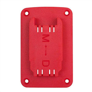 <b>Milwaukee</b> M18V <b>Battery</b> Adapter For Dewalt 20V <b>12V</b> Tools Red Plastic Mount Bracket With Screws - Product Image 1