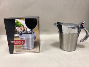 Récipient à sauce en acier inoxydable, pot à double paroi isolé, distributeur de jus de fruits, sauce pour steak, thermos - Product Image 6