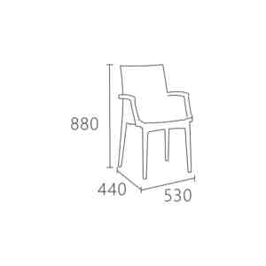 طاولة بلاستيكية للحديقة مع 4 كراسي بتصميم حديث منسوج بسعر جميل - Product Image 6