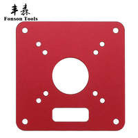 FS-DZ-04 en aluminium table de toupie plaque d'insertion électrique bois fraisage guide table rogneuse flip plaque