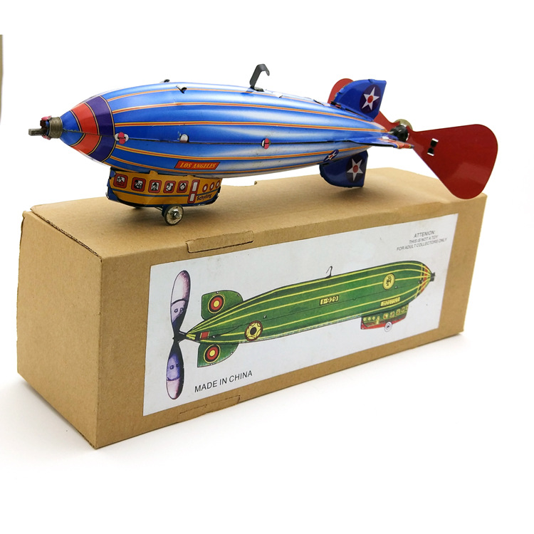 Classic Mechanical Wind up Toy Airship Model for Collectors