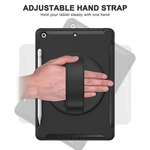 Dragonne étui <span class=keywords><strong>pour</strong></span> <span class=keywords><strong>iPad</strong></span> 7e 8e 9e génération couverture 10.2 pouces universel antichoc robuste avec porte-crayon béquille - Product Image 2