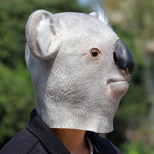 Masque de koala en latex, couvre-chef animal, taille unique, accessoires de costume pour Halloween, fête cosplay - Product Image 4