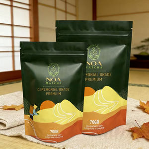 Sachets debout personnalisés avec fermeture éclair, qualité alimentaire, pour l'emballage du thé, de la poudre de cacao et du matcha - Product Image 2