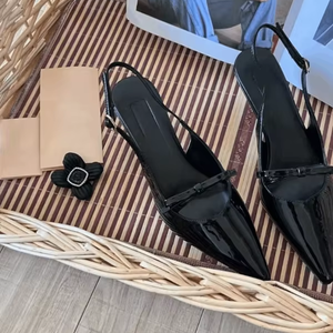 Sandales d'été 2025 simples à talons hauts pour femmes, style européen et américain, grandes tailles, bout ouvert, bout pointu, talon épais, sexy, en dentelle, souples - Product Image 6