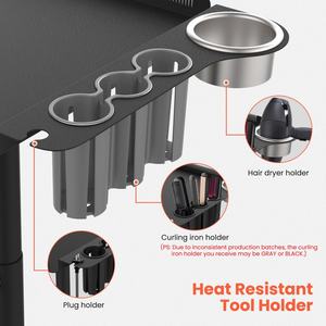 LE <b>Hair</b> Tray Adjustable Mobile Storage Rack Tool Cart Barbershop <b>Hair</b> Salon Salon Cart - Product Image 2