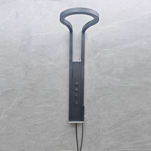 Ensemble de <span class=keywords><strong>douche</strong></span> mural multifonctionnel SPA à cascade et pluie en laiton brossé, design moderne, avec jets de massage et <span class=keywords><strong>LED</strong></span>, pour hôtel, 2026 - Product Image 2