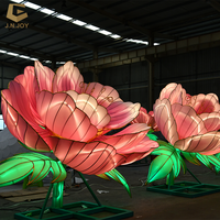 Grande lanterne de fleur de pivoine de décoration traditionnelle chinoise LFS-79 pour des parcs et des jardins