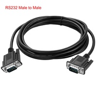 Cable Serial DB9 de 9 Pines RS232, Macho a Hembra, Convertidor para PC, Cable de Extensión Negro de 1.5m, 3m, 5m, 10m