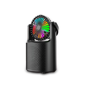 SING-E Sáng Tạo 4 Inch 8 Wát Bảng Usb Fan Xách Tay Led RGB Ánh Sáng Âm Thanh Lớn Loa Siêu Trầm Không Dây Fm Mic Tws Bt Loa - Product Image 2