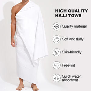 Serviettes de Hajj en microfibre 110*210cm 1000g en gros, serviettes musulmanes Ihram Umrah, ensemble Ihram Hajj et Umrah, <span class=keywords><strong>serviette</strong></span> Ihram Umrah Hajj - Product Image 5