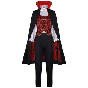 Ensemble de costumes de vampire assortis pour la famille, style cour médiévale, tenue de performance scénique pour Halloween, en polyester, pour adulte - Product Image 2