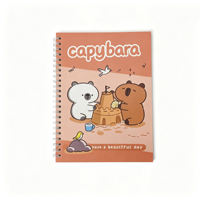 Carnet à spirales A5, carnet à spirales Kawaii, carnet à spirales personnalisé à couverture rigide en gros, carnets à spirales imprimés Capybara pour enfants
