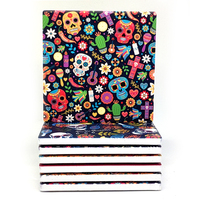 Sous-verres de sublimation arrière en liège céramique cadeau de lierre pour ensemble de boissons pour les tapis de table à manger