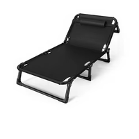 Lit pliant multifonction portable pour le bureau, la maison, la sieste, la pause déjeuner et utilisation comme chaise longue portable, chaise longue 2-en-1 pour la maison