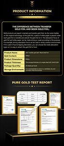 Prodotto Più Venduto Miglior Prezzo Foglia d'Oro 24K Genuina Foglietti d'Oro per Decorazione Mobili - Product Image 6