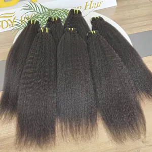 GDY 10A Grade Virgin Human Hair Weave Wholesale Bundle Hair Vendor Raw Yaki Kinky Straight Bundles