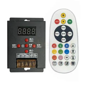 New T-500 LED Full Color RGB Pixel Controller with RF 433Mhz 25-Key Wireless Remote Control 2048 Pixel ICs SPI/TTL Signal Dimmer