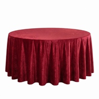 Nappe ronde en velours imperméable YILUN, couleur unie, faite à la main, pour hôtel, mariage, fête, banquet, décoration