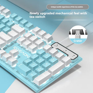 <span class=keywords><strong>คีย์บอร์ด</strong></span>แบบสัมผัสเงียบแบบมีสายพร้อมไฟแสดงสถานะคอมพิวเตอร์ เหมาะสำหรับคีย์บอร์ดคอมพิวเตอร์ - Product Image 1