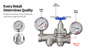 Raccord de réduction en PVC, acier inoxydable 316L et laiton pour l'eau - Product Image 2