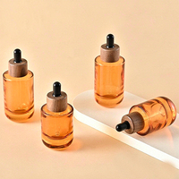 Botol Serum Perawatan Kulit Mewah Unik dari Kaca Desain Baru Kustom 30ml 1oz 50ml, Botol Kosmetik Kosong untuk Minyak Wajah dan Rambut dengan Pipet