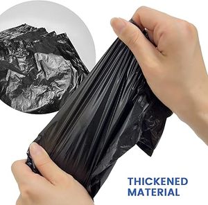 Sacs poubelles noirs Huamaohengchun, lot de 200, sacs poubelles en plastique jetables avec poignées pour tampons hygiéniques féminins - Product Image 3