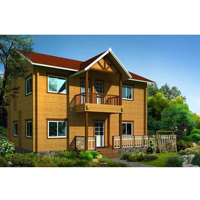 Kit Villa di lusso a due piani edificio di legno Casa Casa prefabbricata Casa per la vita o per uso commerciale