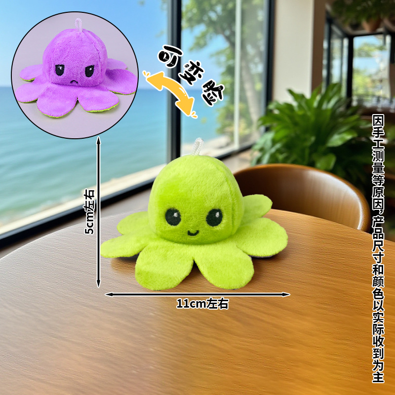 ตัวล็อคกลมปลาหมึกยักษ์แบบกลับด้านได้ สีเขียวและสีม่วง
