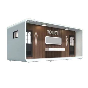 Baño Portátil de Fibra de Vidrio de Una Pieza, Moderno, Ecológico, para Exteriores, Montado en el Suelo, para Uso Público - Product Image 5