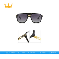 Collection de lunettes populaires unisexe de luxe, surdimensionnées, carrées, à verres polarisés, monture en acétate, pour l'extérieur
