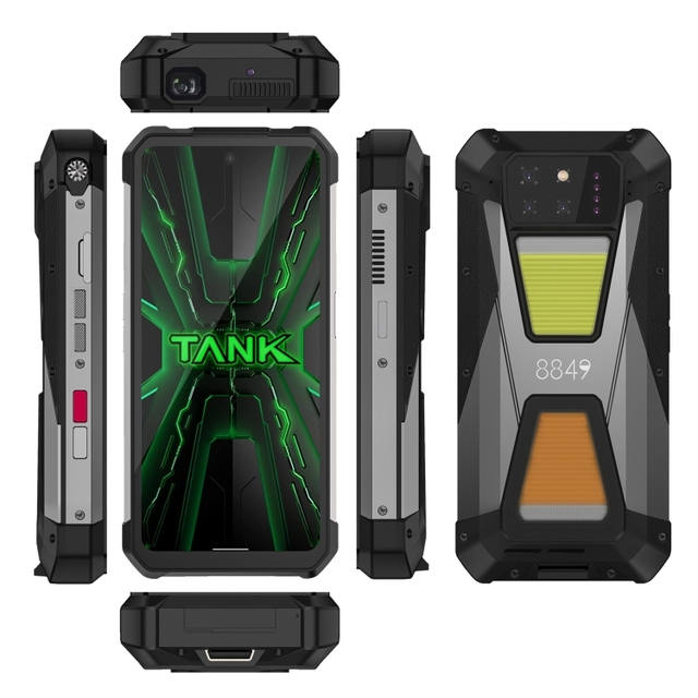 Hot Selling Unihertz 8849 Tank 3S Night Vision Projector Rugged Phone 16GB+512GB With Camping Light Android 14 5G Smartphone