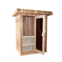 Sauna à vapeur sèche électrique/au feu de bois pour 2 à 8 personnes-Kits de salle de sauna extérieur-Mini sauna avec un grand effet d'isolation thermique