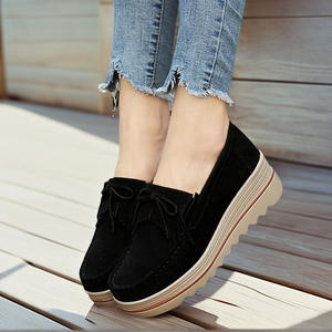 Chaussures Plates pour <span class=keywords><strong>Femme</strong></span> Printemps <span class=keywords><strong>2022</strong></span>, Baskets de Marche à Plateforme pour <span class=keywords><strong>Femme</strong></span>, Mocassins en Daim pour Dame, Chaussures Décontractées - Product Image 6