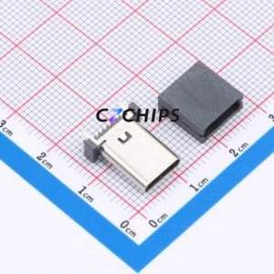 HX-TYPE-C 16P 180 LT H13.0 USB Connector SMD Connector Type-C Female Vertical Mount 16P - Product Image 1