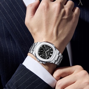 Nuovo Orologio al Quarzo da Uomo di Lusso con Tre Quadranti, Cinturino in Acciaio Inossidabile, Luce Notturna, <span class=keywords><strong>Calendario</strong></span> e Impermeabile - Product Image 4