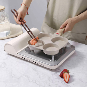 Sartén Cuadrada Multifuncional Antiadherente de Aluminio Fundido a Presión con Mango de Madera y Base de Acero Inoxidable de 1-2L para Cocinar Huevos y Hamburguesas - Product Image 6