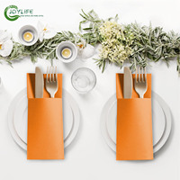 Serviettes en lin 5 étoiles pour hôtels et restaurants Serviettes en papier Serviettes pliables pour le dîner dans un sac ou un paquet 1 pli coloré