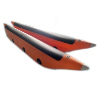 FUNSEED Flotteurs gonflables étanches à deux places de 3,6 m (12 pieds) avec toit pliable, couleur personnalisée, pour jeux aquatiques en extérieur