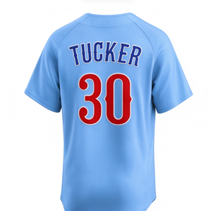 Maillot de baseball bleu clair pour hommes Cubs CROW-ARMSTRONG # 4 TUCKER # 30 SANDBERG # 23 SUZUKI # 27 SWANSON # 7 numéros de nom cousus courts - Product Image 4